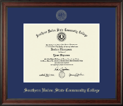 Southern Union State Community College Gold Embossed Diploma Frame in Studio