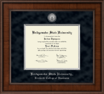 Bridgewater State University diploma frame - Presidential Silver Engraved Diploma Frame in Madison