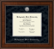 Bridgewater State University diploma frame - Presidential Silver Engraved Diploma Frame in Madison