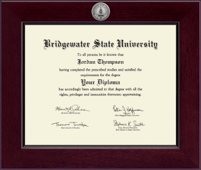 Bridgewater State University diploma frame - Century Silver Engraved Diploma Frame in Cordova