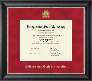 Bridgewater State University diploma frame - Gold Engraved Medallion Diploma Frame in Noir