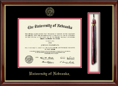 University of Nebraska diploma frame - Tassel & Cord Diploma Frame in Southport Gold