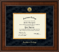 Aquinas College in Michigan diploma frame - Presidential Gold Engraved Diploma Frame in Madison