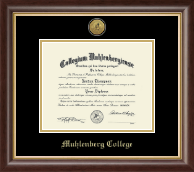 Muhlenberg College Gold Engraved Medallion Diploma Frame in Hampshire