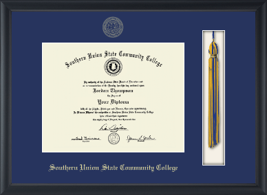 Southern Union State Community College diploma frame - Tassel & Cord Diploma Frame in Obsidian