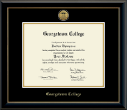 Georgetown College Gold Engraved Medallion Diploma Frame in Onyx Gold