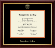 Georgetown College Gold Embossed Diploma Frame in Gallery