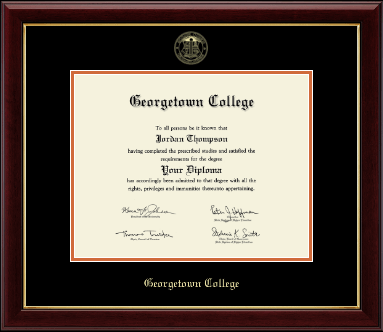 Georgetown College diploma frame - Gold Embossed Diploma Frame in Gallery