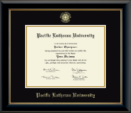 Pacific Lutheran University diploma frame - Gold Embossed Diploma Frame in Onyx Gold