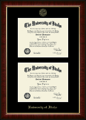 University of Idaho Double Diploma Frame in Murano