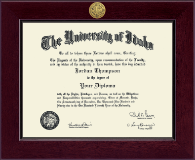 University of Idaho diploma frame - Century Gold Engraved Diploma Frame in Cordova