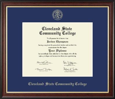 Cleveland State Community College diploma frame - Gold Embossed Diploma Frame in Studio Gold