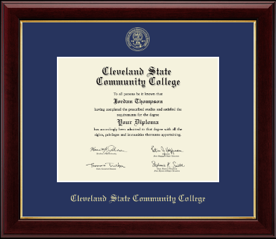 Cleveland State Community College diploma frame - Gold Embossed Diploma Frame in Gallery