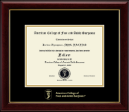American College of Foot and Ankle Surgeons certificate frame - Gold Embossed Certificate Frame in Gallery
