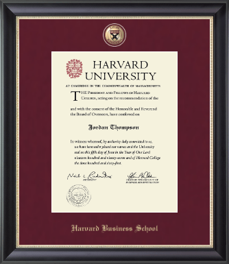 Harvard University diploma frame - Regal Edition Diploma Frame in Noir
