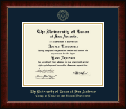 The University of Texas San Antonio diploma frame - Gold Embossed Diploma Frame in Murano