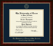 The University of Texas San Antonio diploma frame - Gold Embossed Diploma Frame in Murano