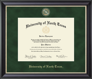 University of North Texas diploma frame - Regal Edition Diploma Frame in Noir