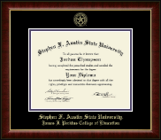 Stephen F. Austin State University diploma frame - Gold Embossed Diploma Frame in Murano