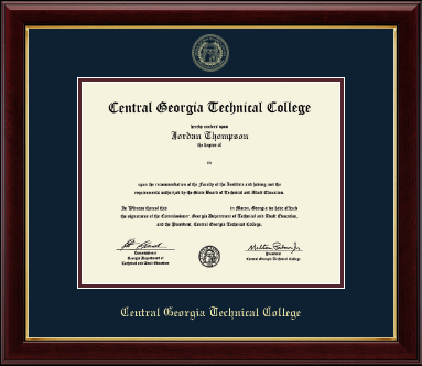Central Georgia Technical College diploma frame - Gold Embossed Diploma Frame in Gallery