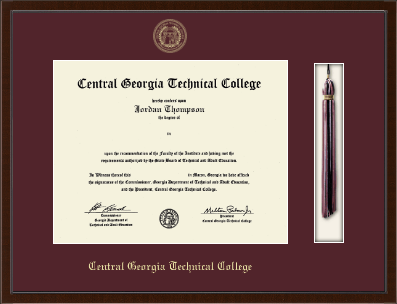 Central Georgia Technical College diploma frame - Tassel & Cord Diploma Frame in Delta
