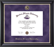 Western Illinois University Regal Edition Diploma Frame in Noir