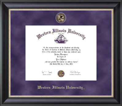 Western Illinois University diploma frame - Regal Edition Diploma Frame in Noir