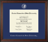 Central Connecticut State University Silver Embossed Diploma Frame in Studio
