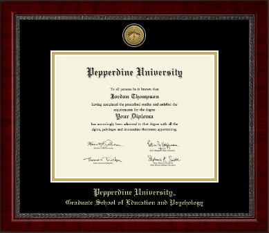 Pepperdine University diploma frame - Gold Engraved Medallion Diploma Frame in Sutton