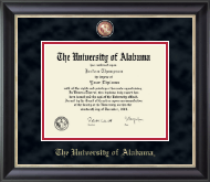 The University of Alabama Tuscaloosa Crimson Masterpiece Medallion Diploma Frame in Noir