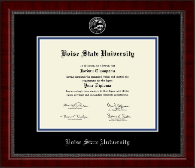 Boise State University diploma frame - Silver Embossed Diploma Frame in Sutton