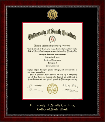 University of South Carolina diploma frame - Gold Engraved Medallion Diploma Frame in Sutton