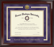 Kansas Wesleyan University diploma frame - Showcase Edition Diploma Frame in Encore