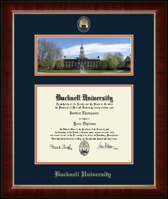 Bucknell University diploma frame - Campus Scene Masterpiece Diploma Frame in Murano