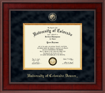 University of Colorado Denver Presidential Masterpiece Diploma Frame in Jefferson