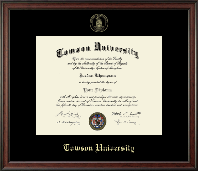 Towson University diploma frame - Gold Embossed Diploma Frame in Studio