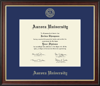 Aurora University diploma frame - Gold Embossed Diploma Frame in Studio Gold