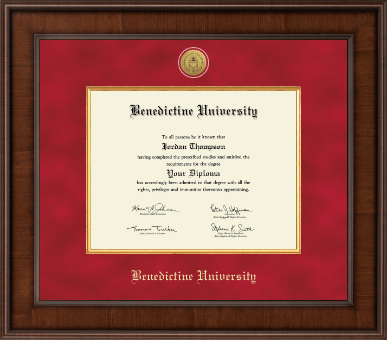 Benedictine University diploma frame - Presidential Gold Engraved Diploma Frame in Madison