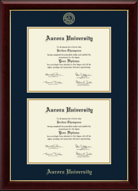 Aurora University diploma frame - Double Diploma Frame in Gallery