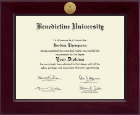 Benedictine University Century Gold Engraved Diploma Frame in Cordova