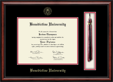 Benedictine University diploma frame - Tassel & Cord Diploma Frame in Southport