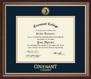 Covenant College Gold Engraved Medallion Diploma Frame in Hampshire