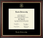 Lewis University diploma frame - Gold Embossed Diploma Frame in Studio Gold