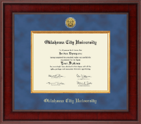 Oklahoma City University Presidential Gold Engraved Diploma Frame in Jefferson