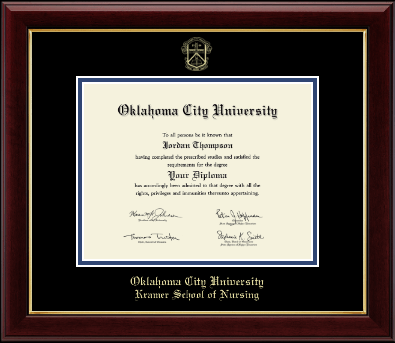 Oklahoma City University diploma frame - Gold Embossed Diploma Frame in Gallery