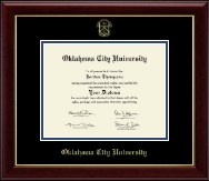 Oklahoma City University Gold Embossed Diploma Frame in Gallery