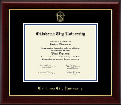 Oklahoma City University diploma frame - Gold Embossed Diploma Frame in Gallery