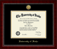 University of Idaho Gold Engraved Medallion Diploma Frame in Sutton