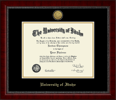 University of Idaho diploma frame - Gold Engraved Medallion Diploma Frame in Sutton