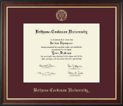 Bethune-Cookman University diploma frame - Gold Embossed Diploma Frame in Studio Gold